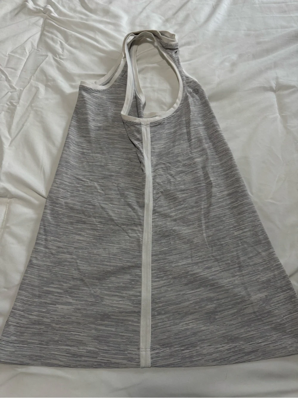 lululemon athletica Heather Gray Striped Racerback Tank